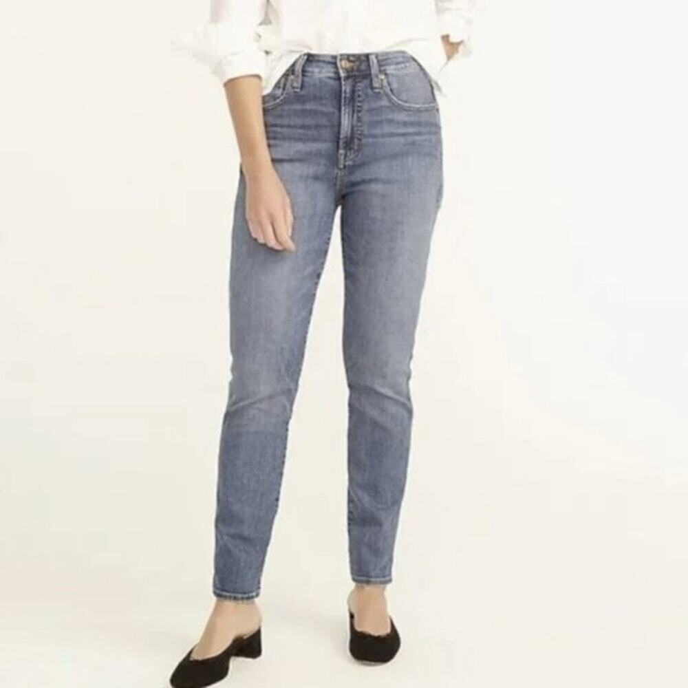 J Crew Curvy Vintage Slim Straight Jean Warm Surf Wash Denim Size 37 / 24W New